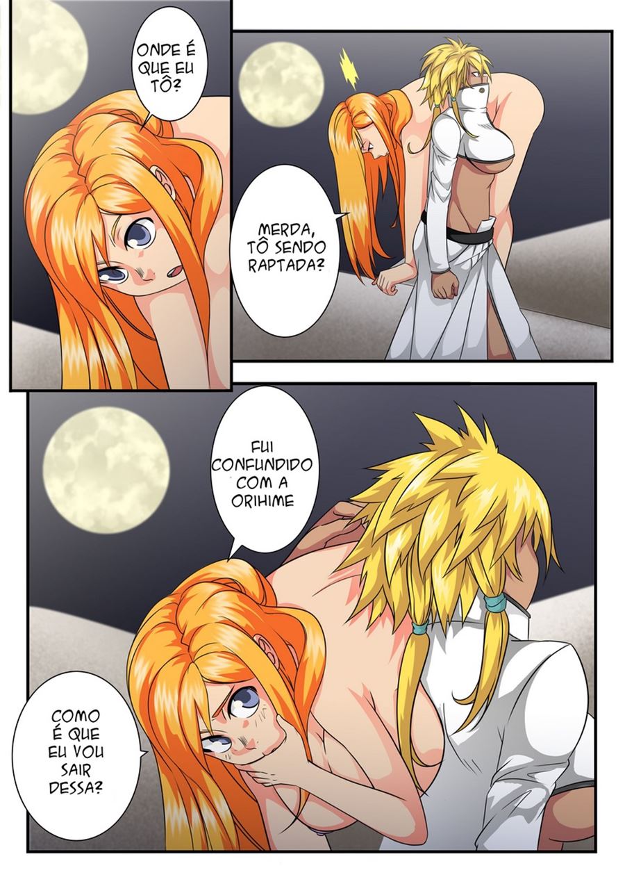 Kon se dando bem com Orihime e Ichigo em Bleach A What If Story Cp.4 - Hentai HQ Brasileiro