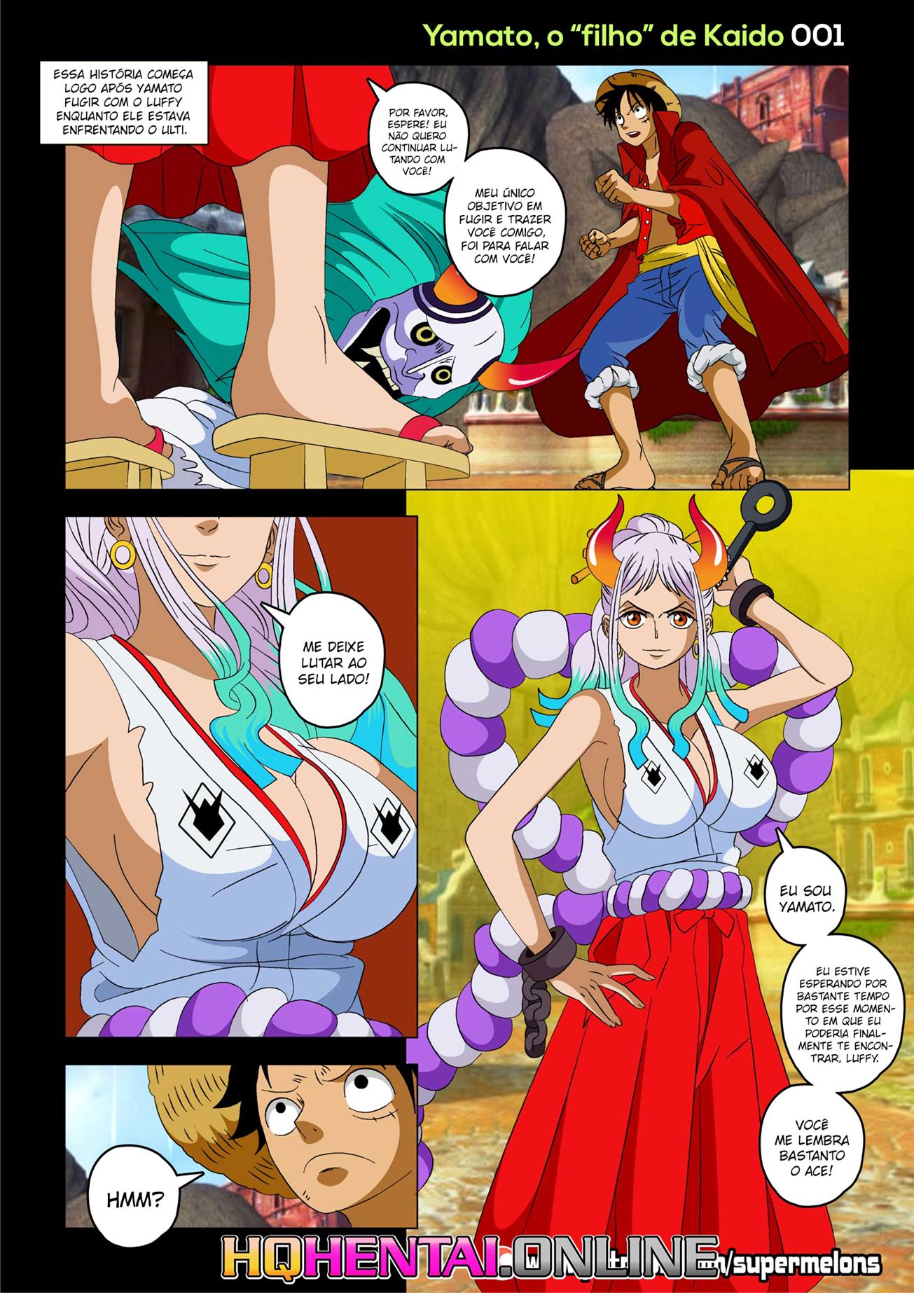 Yamato, a piranha que quer se aliar a rola de Luffy - Em HQ Brasileiro