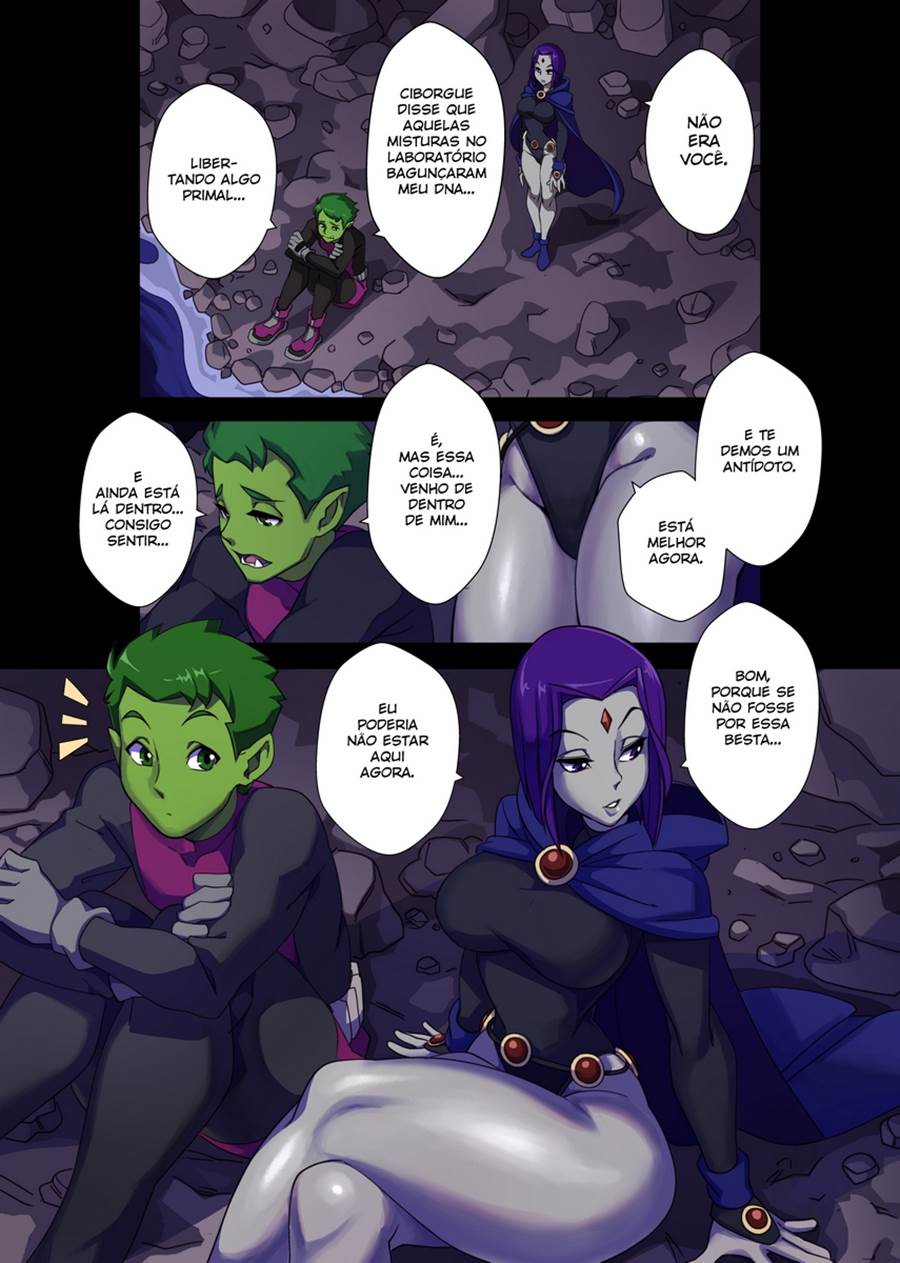 Teen Titans Hentai: Mutano Enfia a Piroca na Buceta da Piranha Ravena Em Hentai HQ