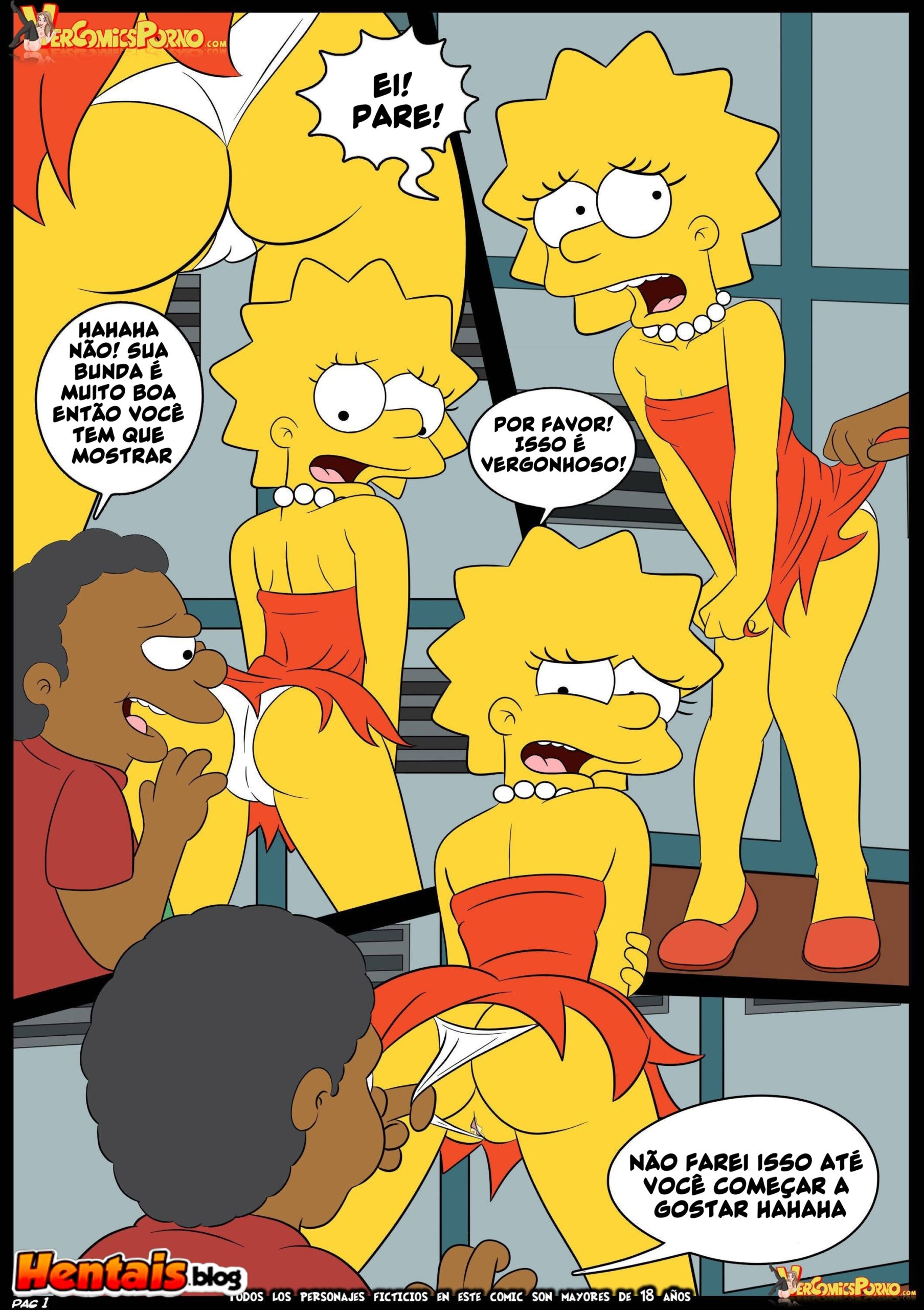 Os Simpsons: Ensaios do Valentão com Marge em Hentai HQ