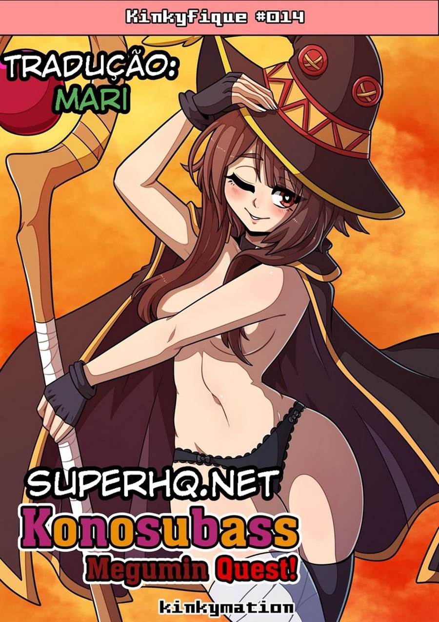 Tomando banho com a piranha da amiga - KonoSuba Hentai em HQ Brasileiro