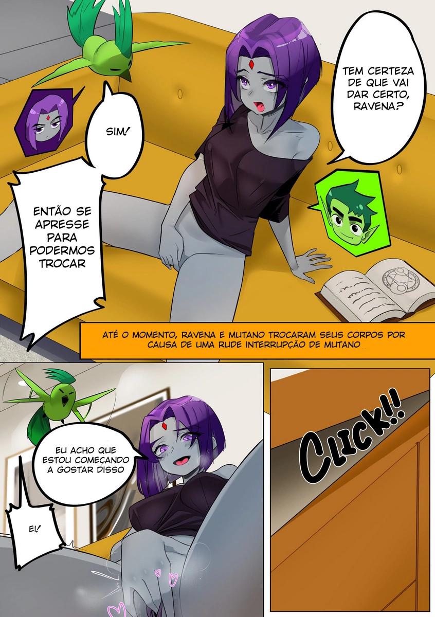 Teen Titans: Troca de Corpos entre Mutano e Ravena Resulta em Desejos Ocultos - Hentai HQ Brasileiro