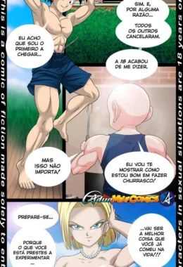 A Putaria na Festa do Kuririn e Android 18 em Dragon Ball Hentai HQ Brasileiro