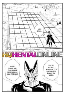 Desafio do Cell na TV - Piranha fica na mira da piroca do vilão em hentai HQ