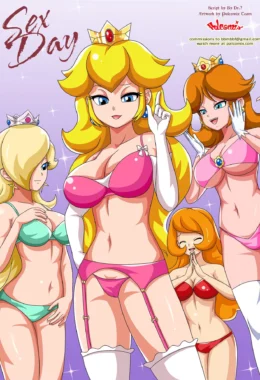 Dia da Foda: Princesa Peach decreta orgia sem limites em hentai HQ
