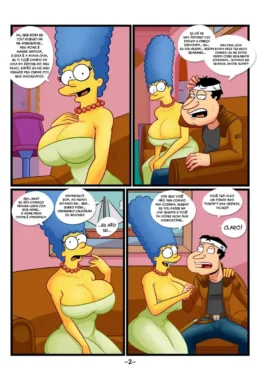 Marge e Quagmire: A Piranha da Família Simpsons em Hentai HQ Brasileiro