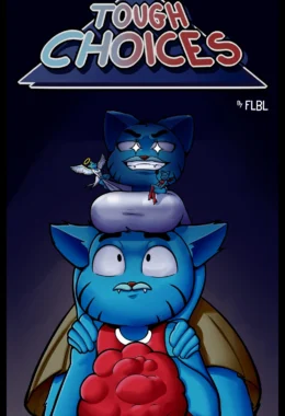 O Incrível Mundo de Gumball: Escolhas Difíceis - Provando Duas Bucetas em Hentai HQ Brasileiro