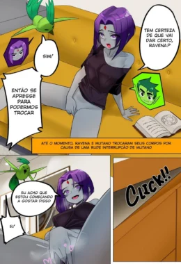 Teen Titans: Troca de Corpos entre Mutano e Ravena Resulta em Desejos Ocultos - Hentai HQ Brasileiro