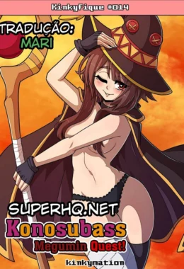 Tomando banho com a piranha da amiga - KonoSuba Hentai em HQ Brasileiro
