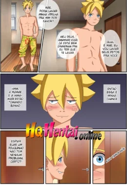 Banho Erótico do Boruto – Boruto Hentai – Ler Quadrinho Porno PT-BR