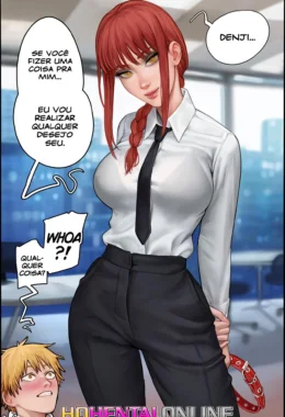 O cãozinho da Makima – Gozando Dentro – Hentai em Português