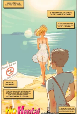 Sexo na Praia de Nudismo – Anal – Quadrinho em Português PT-BR
