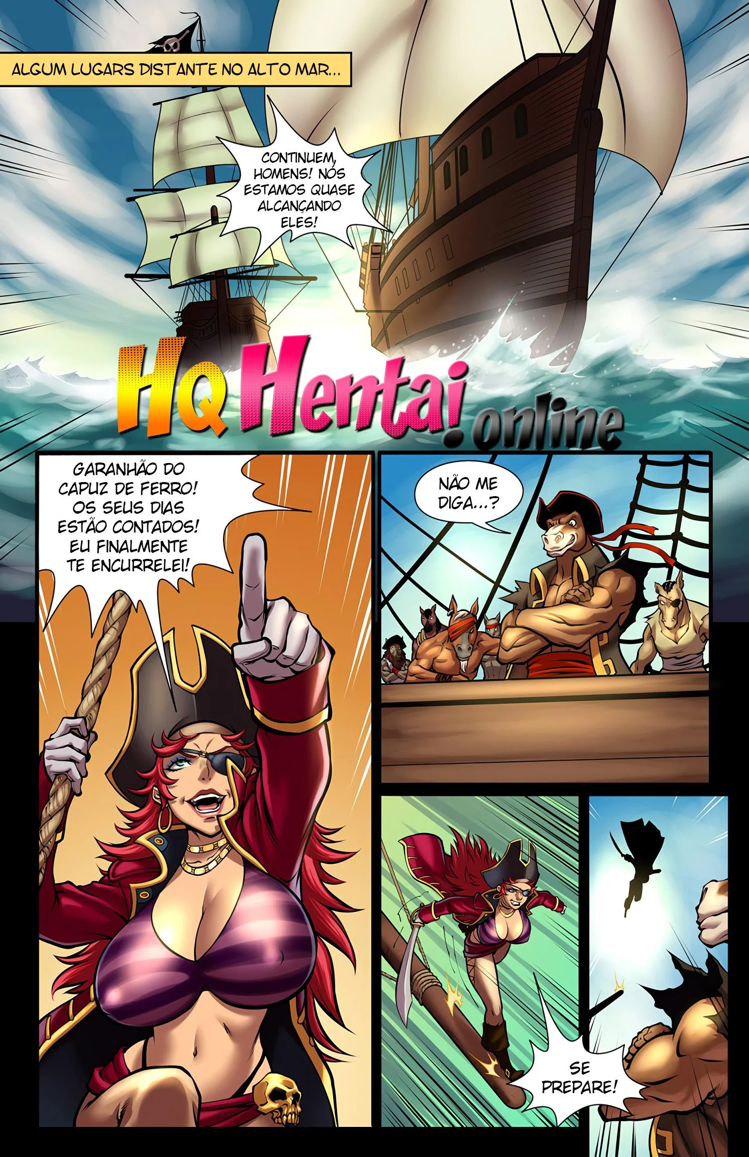 A Rainha dos Piratas contra os Garanhões do Mar – Pau Grande – Hentai em Português