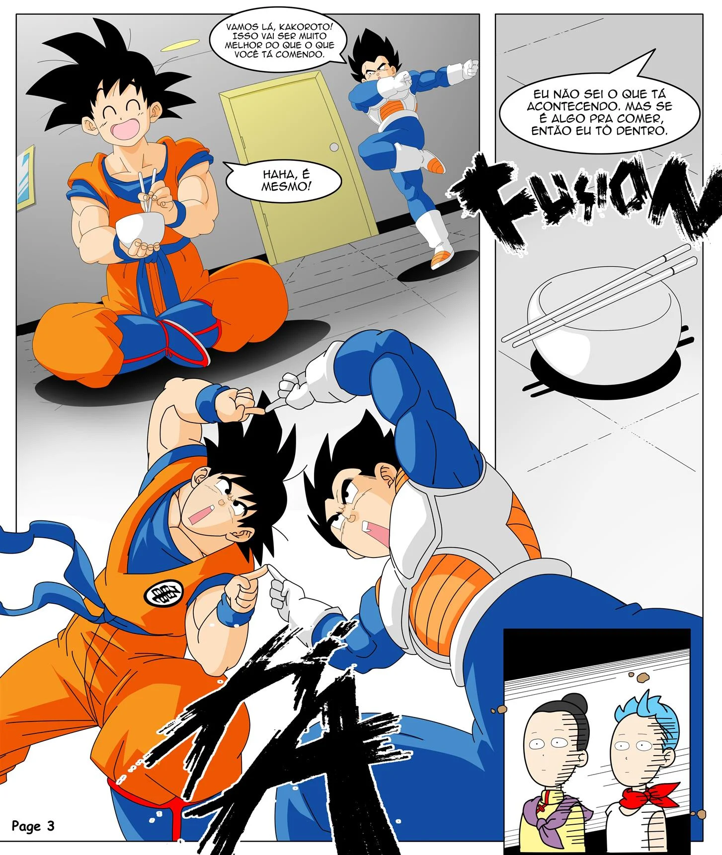 Bulma e Chichi encarando Gogeta &ndash; Dilf &ndash; Todo Traduzido