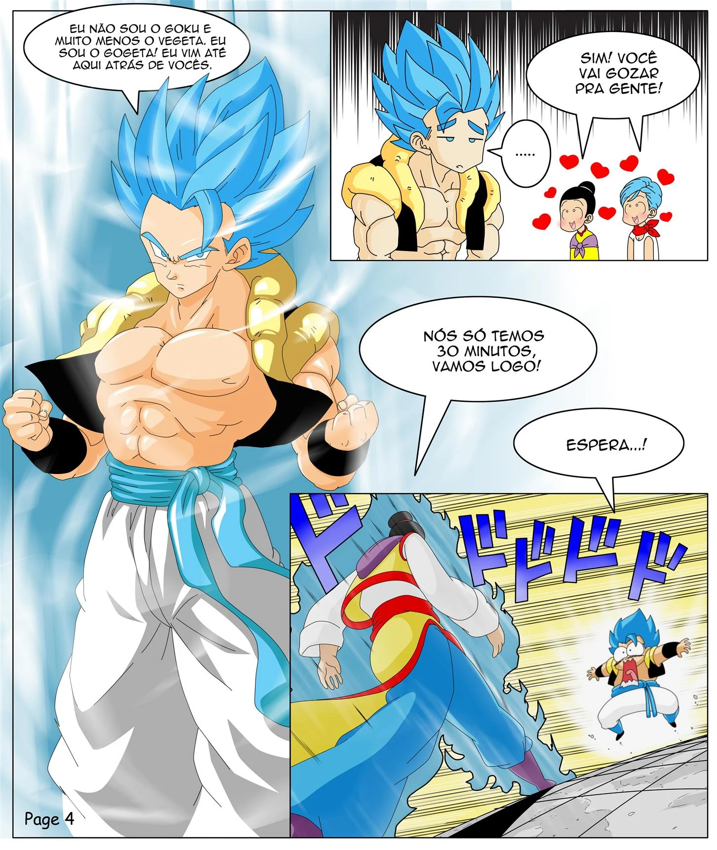 Bulma e Chichi encarando Gogeta &ndash; Dilf &ndash; Todo Traduzido