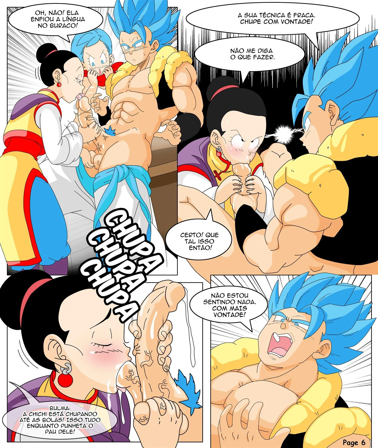 Bulma e Chichi encarando Gogeta &ndash; Dilf &ndash; Todo Traduzido