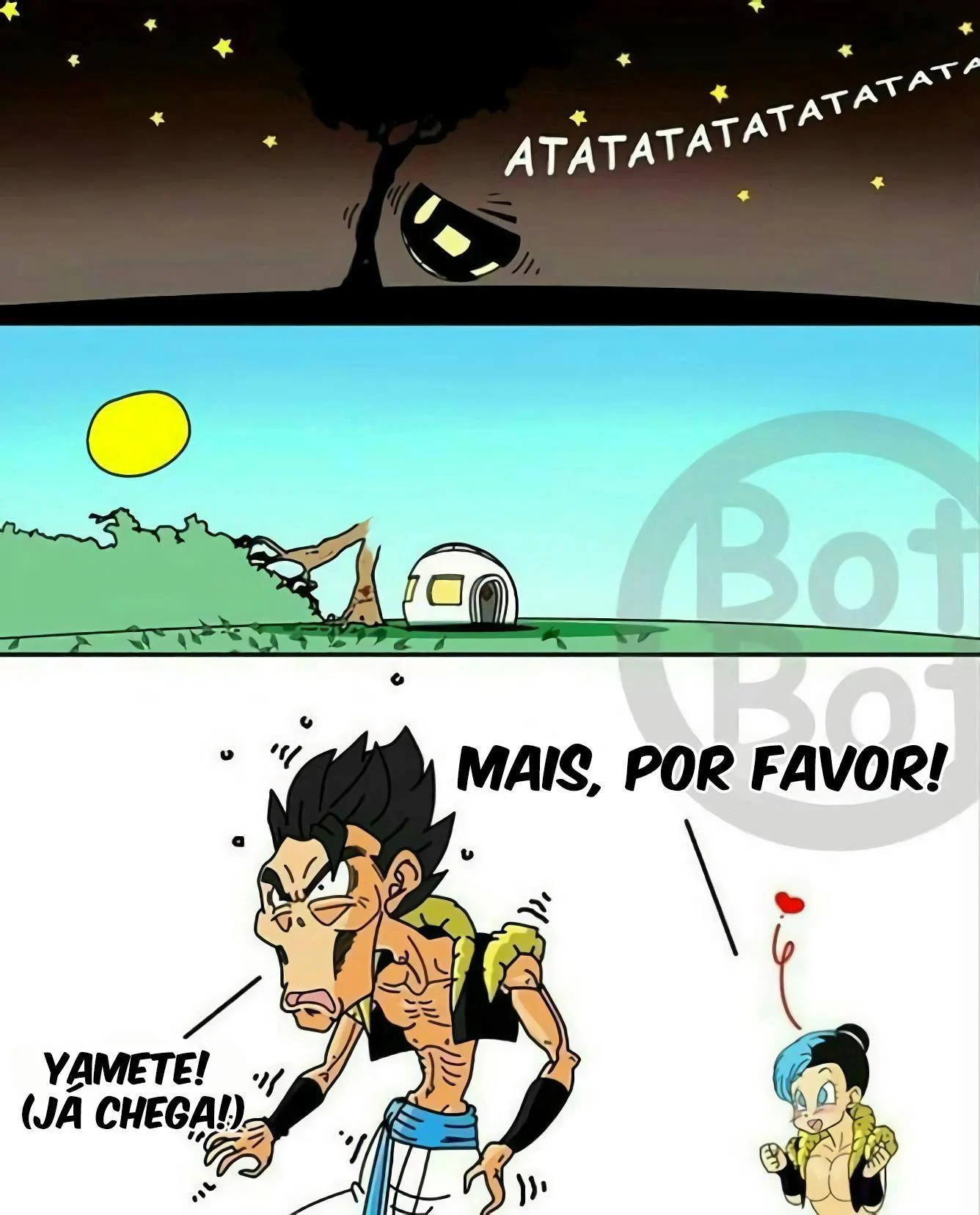 Bulma e Chichi encarando Gogeta &ndash; Dilf &ndash; Todo Traduzido