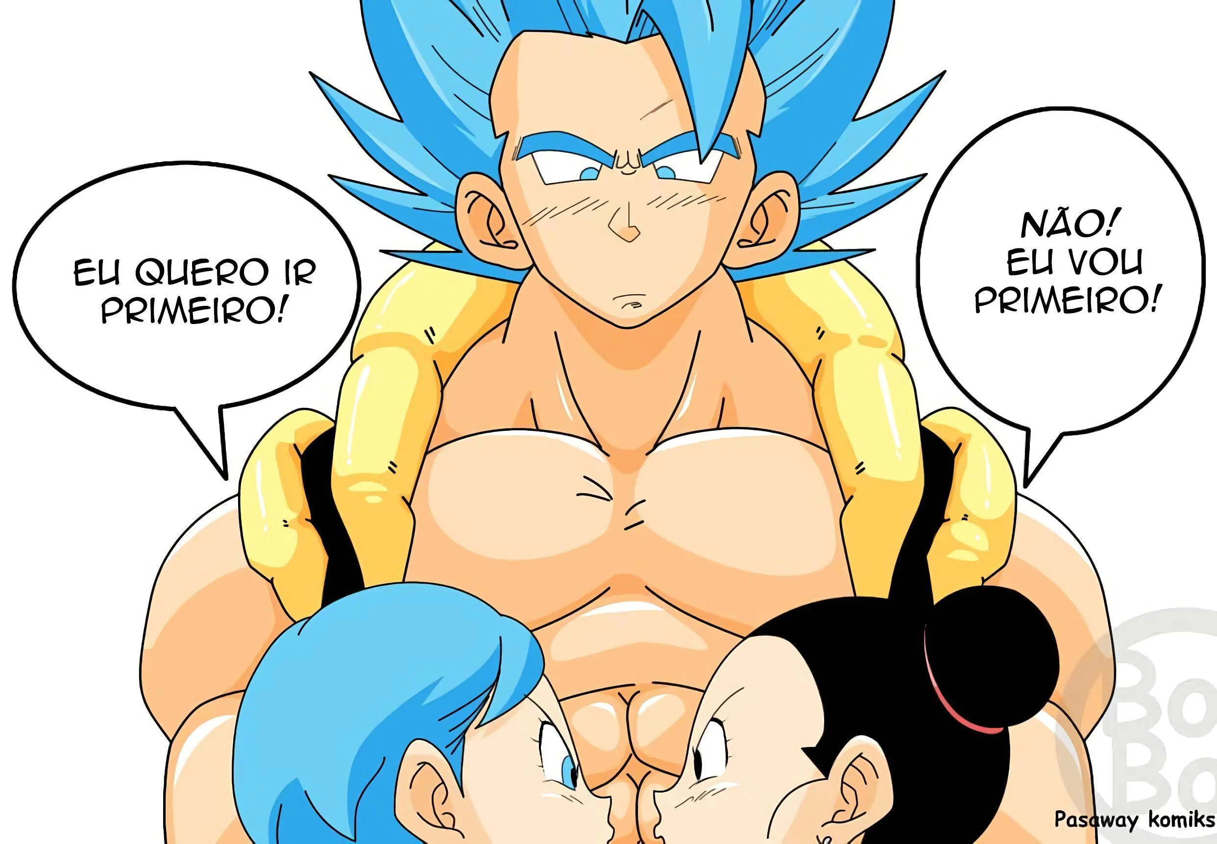 Bulma e Chichi encarando Gogeta &ndash; Dilf &ndash; Todo Traduzido