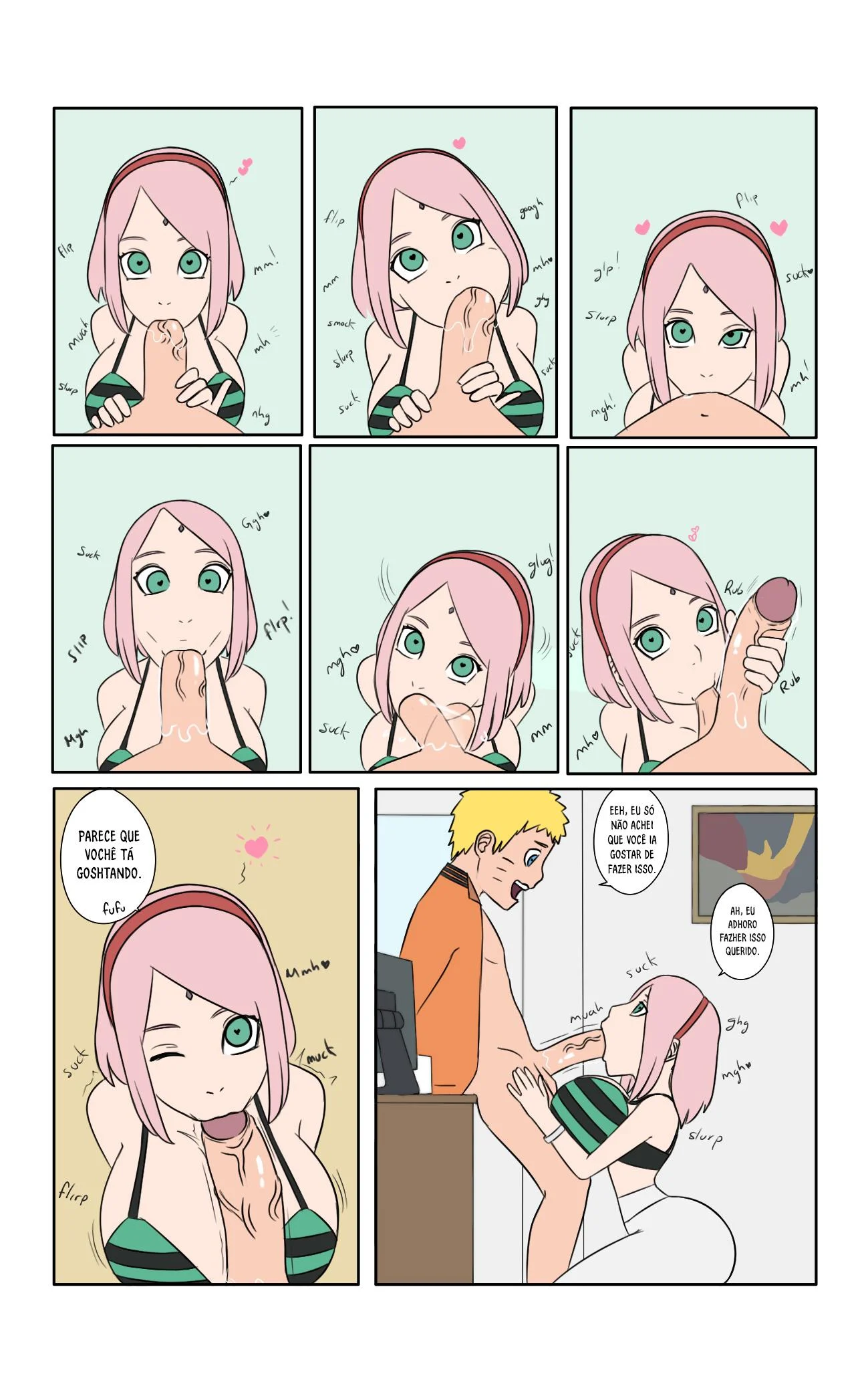 Dias quentes em Konoha &ndash; Hentai &ndash; Quadrinho De Sexo Em PT-BR