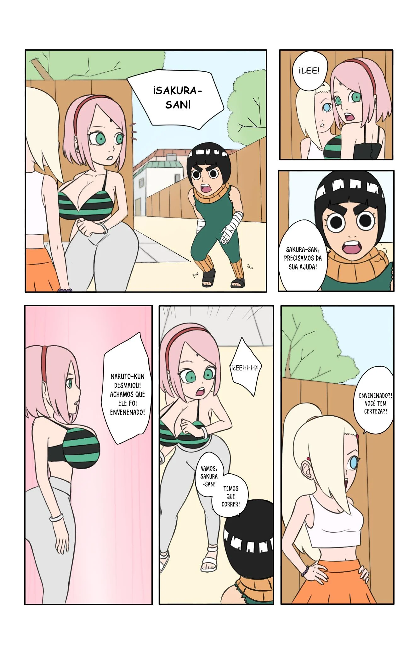 Dias quentes em Konoha &ndash; Hentai &ndash; Quadrinho De Sexo Em PT-BR