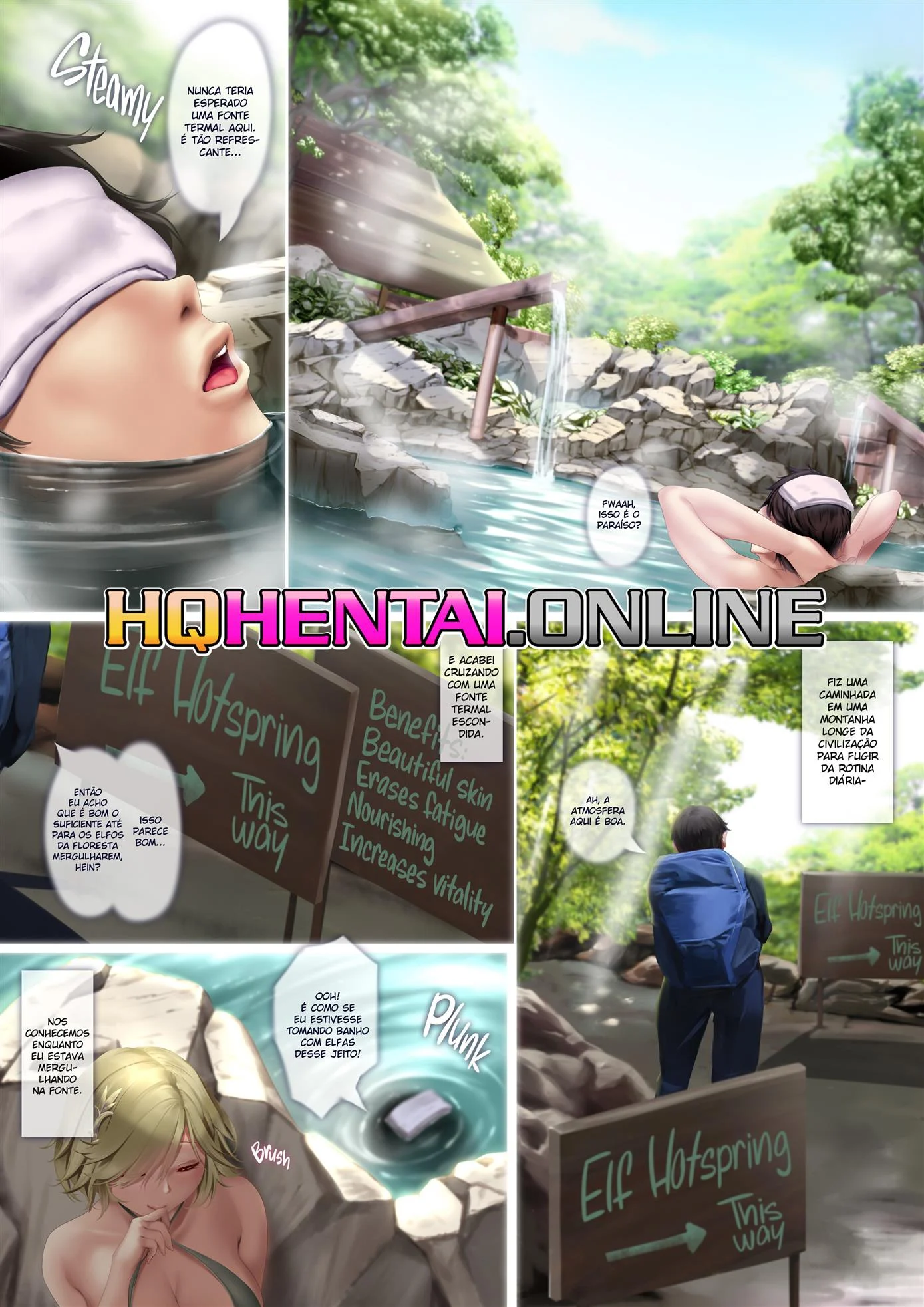 Fontes termais das elfas safadas &ndash; Biqu&iacute;ni &ndash; Ler Quadrinho Porno PT-BR