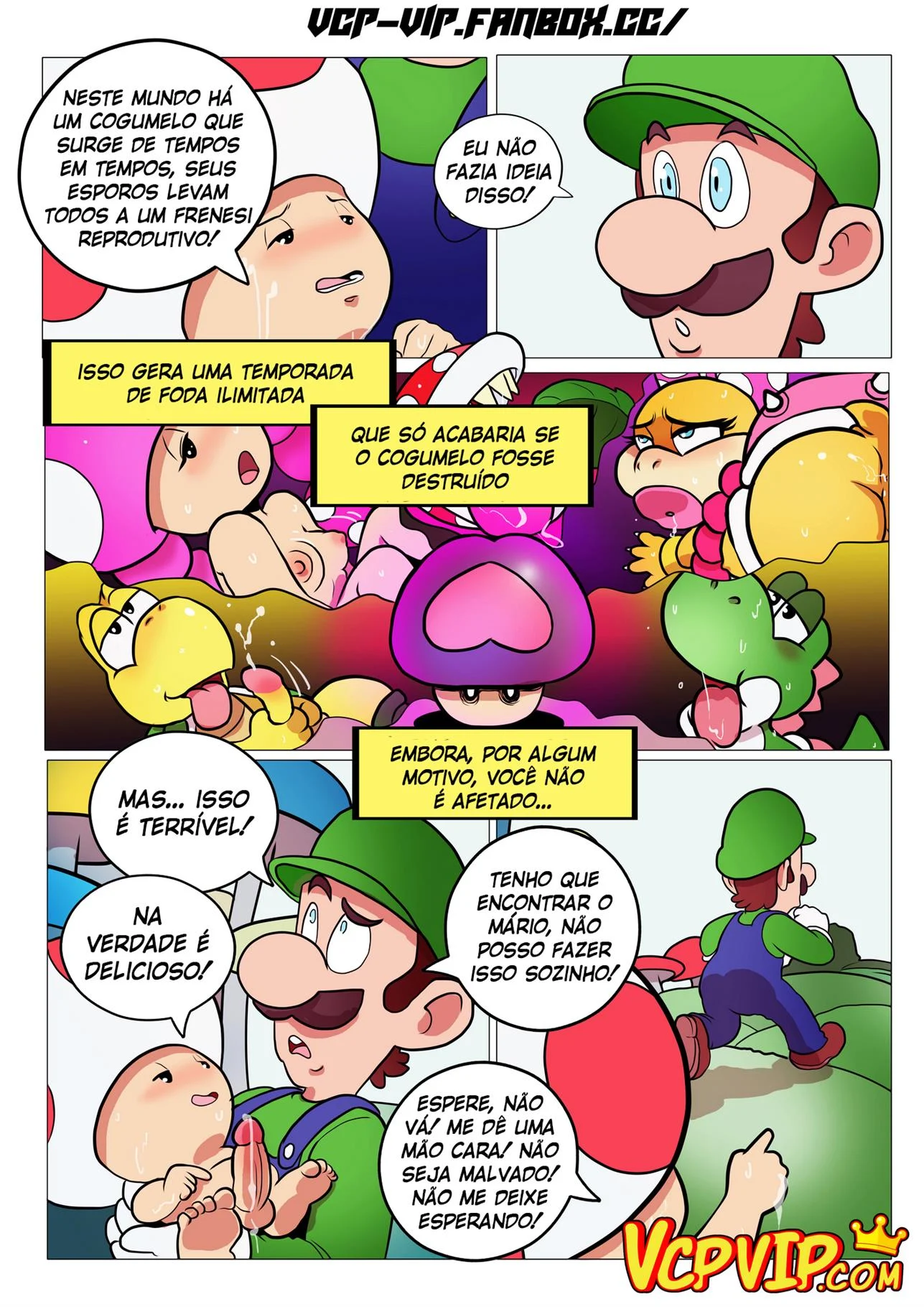 Fucker Mario Bros &ndash; Gozando Dentro &ndash; Ler Quadrinho Porno PT-BR