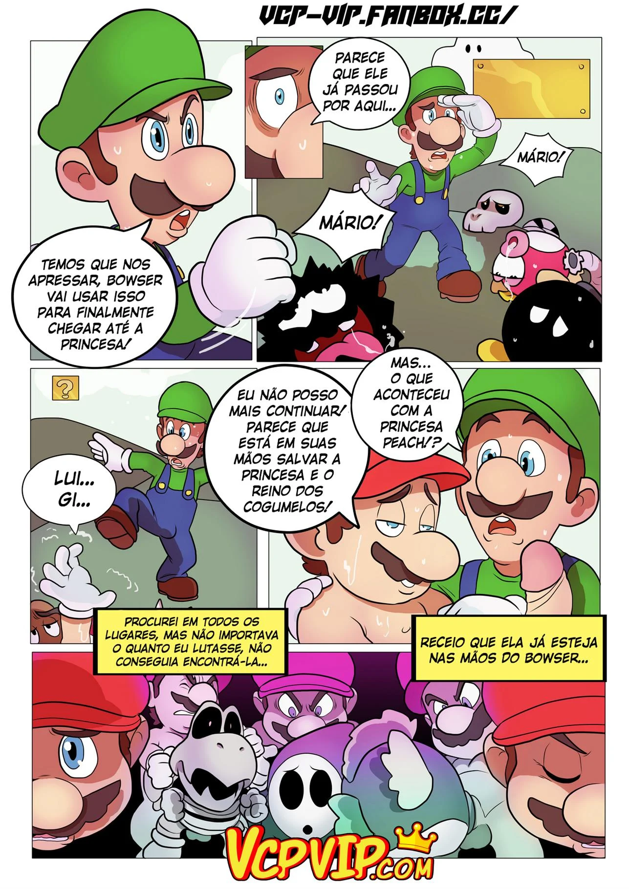 Fucker Mario Bros &ndash; Gozando Dentro &ndash; Ler Quadrinho Porno PT-BR