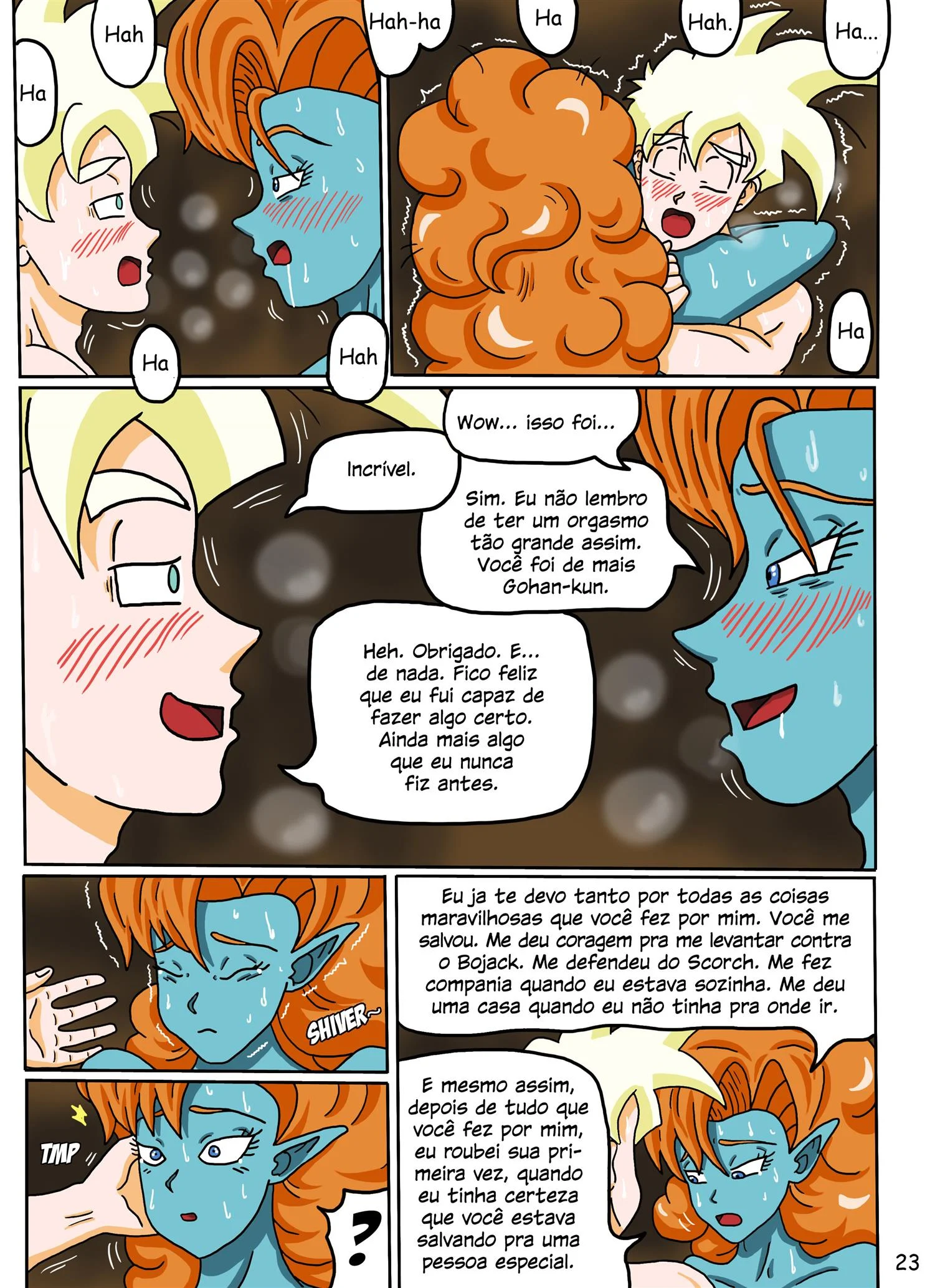 Gohan x Zangya &ndash; Garota Alien&iacute;gena &ndash; Quadrinho De Sexo Em PT-BR