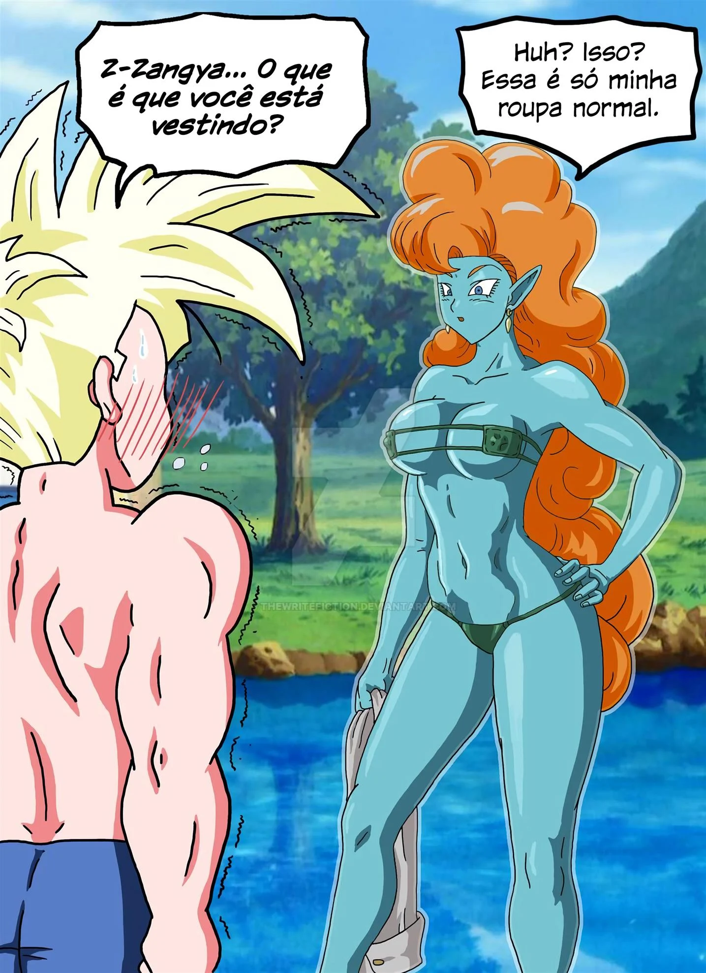 Gohan x Zangya &ndash; Garota Alien&iacute;gena &ndash; Quadrinho De Sexo Em PT-BR