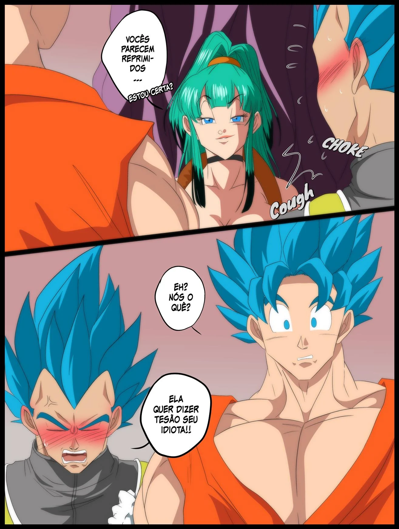 M&eacute;nage Saiyajin &ndash; Bombado &ndash; Ler Quadrinho Porno PT-BR