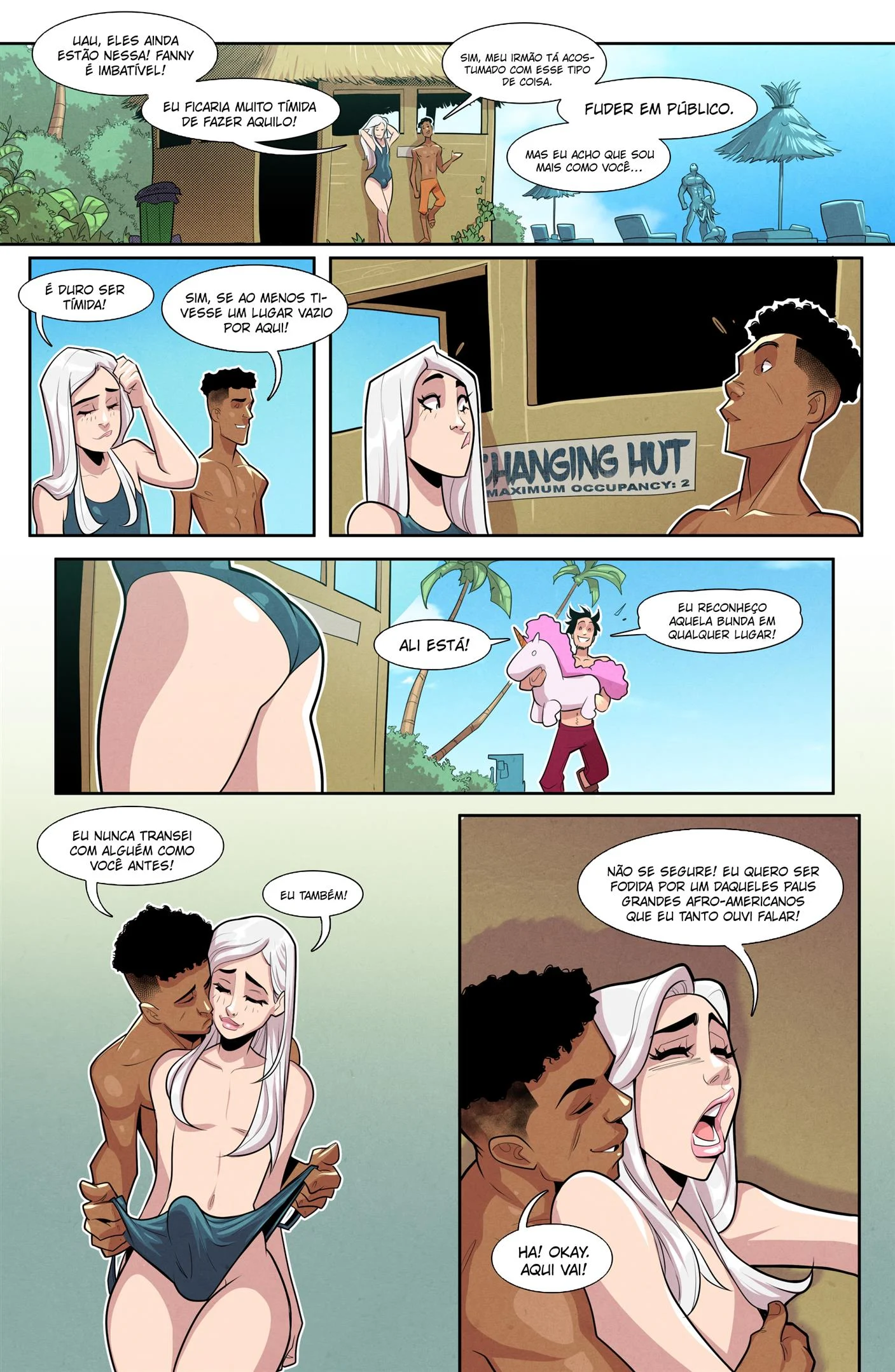 Na praia com as namoradas traps &ndash; HQ de Sexo &ndash; Exclusivo aqui