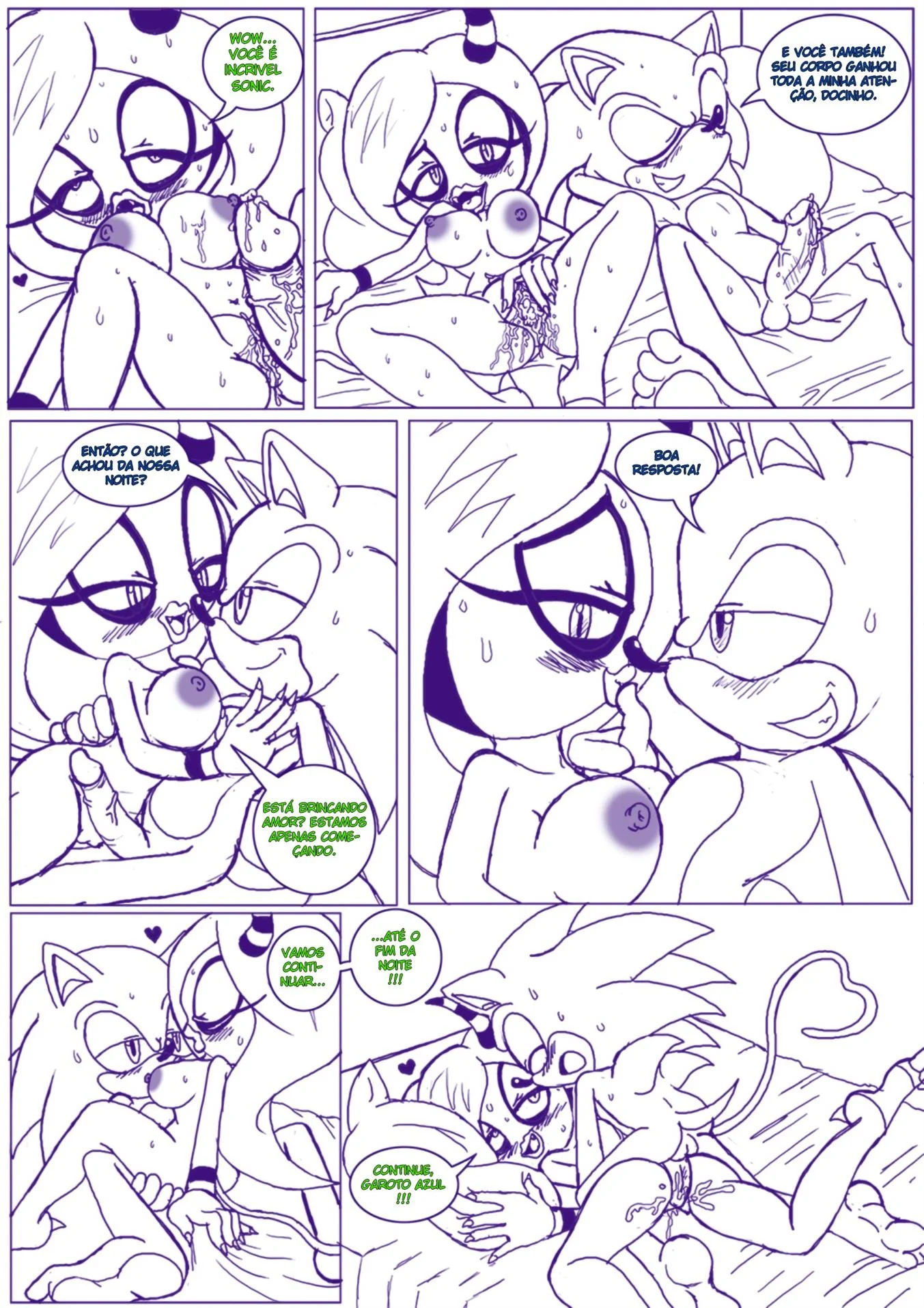 Noite de sexo do Sonic – Sonic Hentai – PT-BR