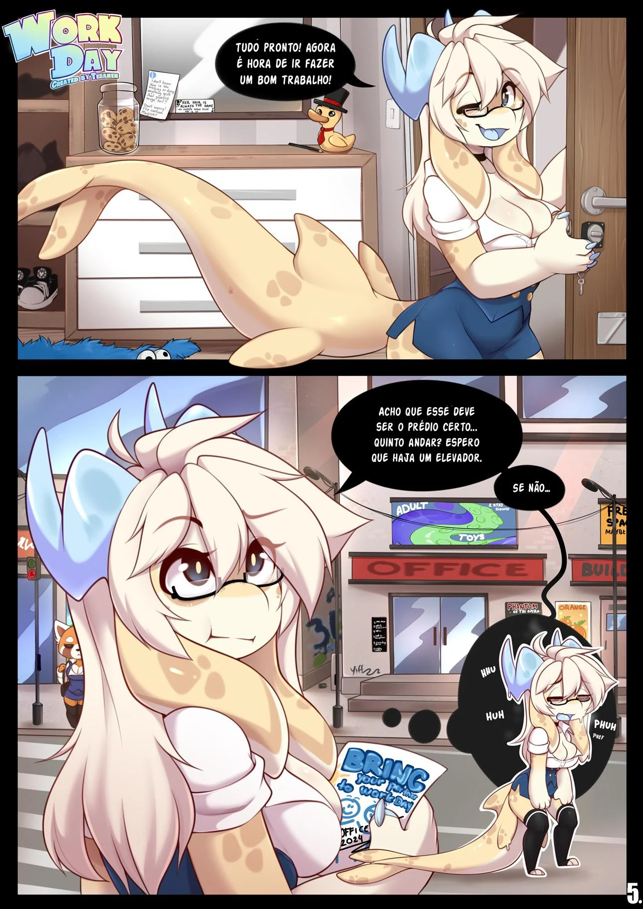 O dia de trabalho da assistente drag&atilde;o &ndash; Gozando Dentro &ndash; PT-BR