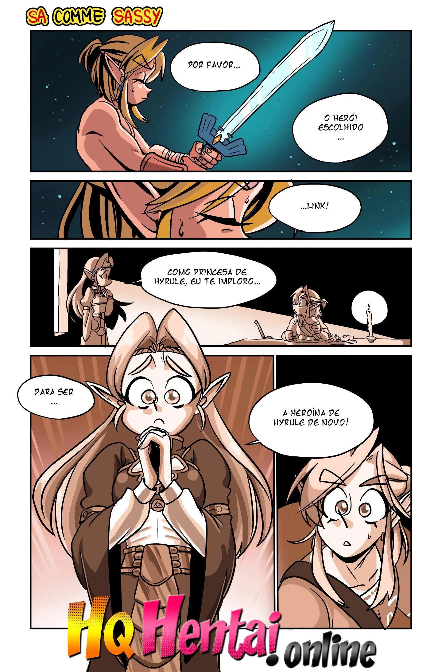 O her&oacute;i de Hyrule &ndash; Super Mario Hentai &ndash; Legendas em PT-BR