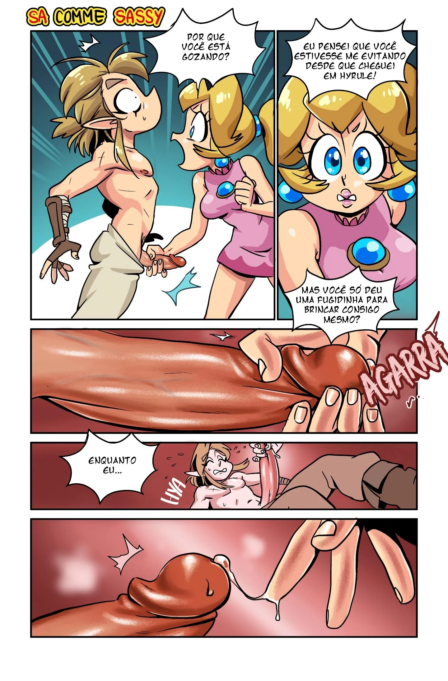 O her&oacute;i de Hyrule &ndash; Super Mario Hentai &ndash; Legendas em PT-BR