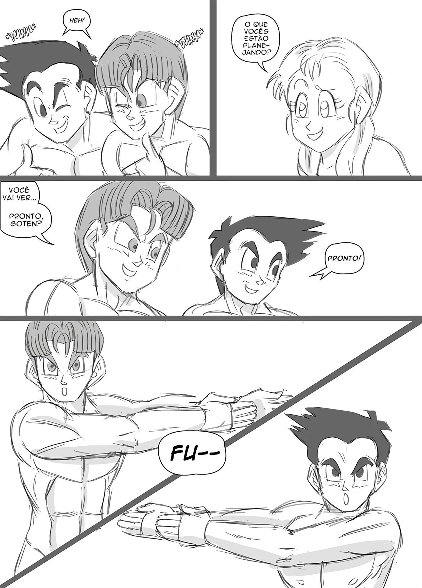 O menage com Marron &ndash; Dragon Ball Hentai &ndash; Hentai em Portugu&ecirc;s