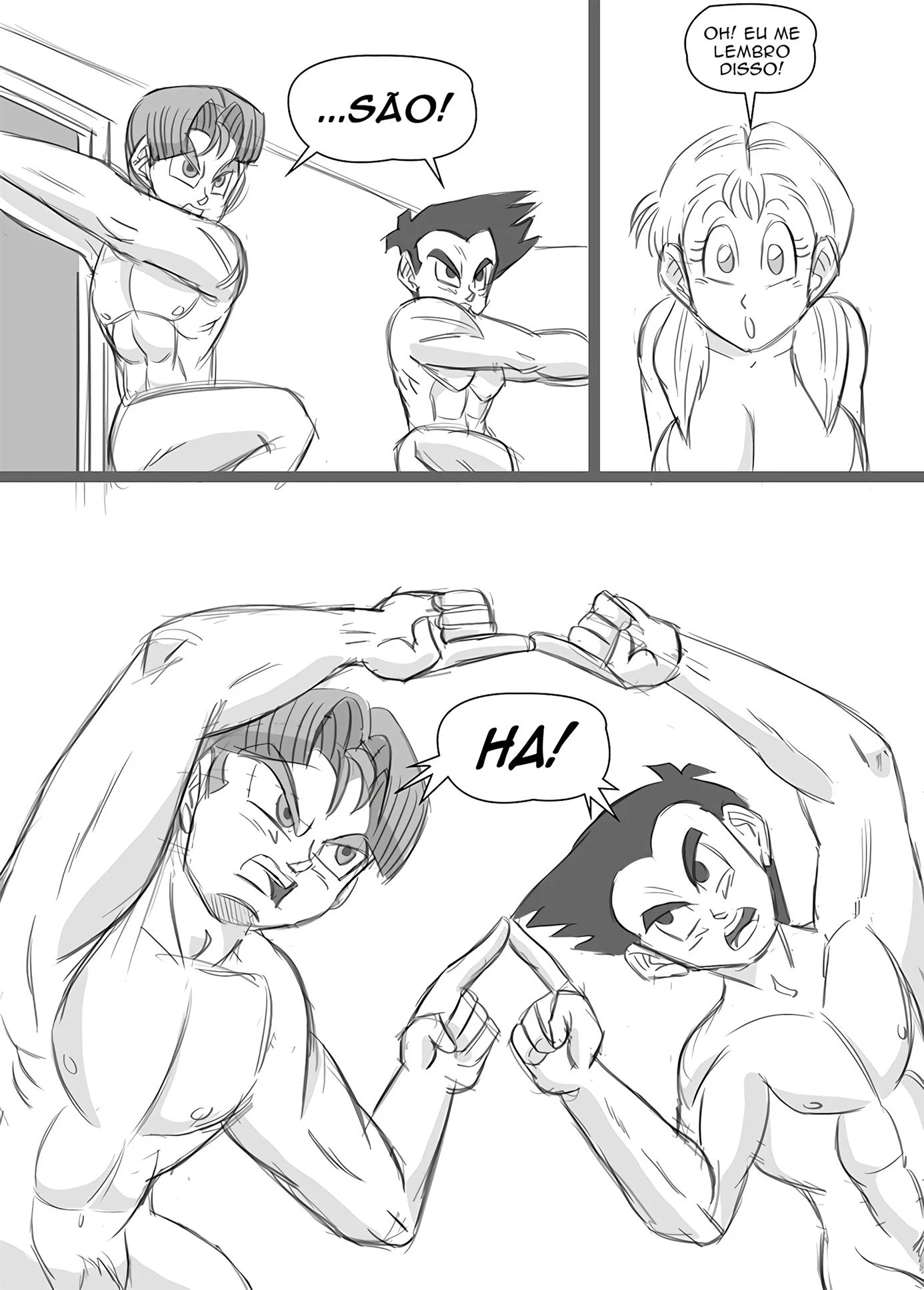 O menage com Marron &ndash; Dragon Ball Hentai &ndash; Hentai em Portugu&ecirc;s