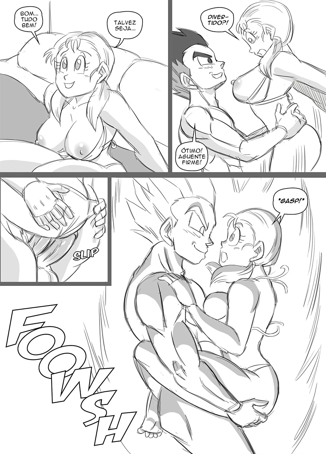 O menage com Marron &ndash; Dragon Ball Hentai &ndash; Hentai em Portugu&ecirc;s