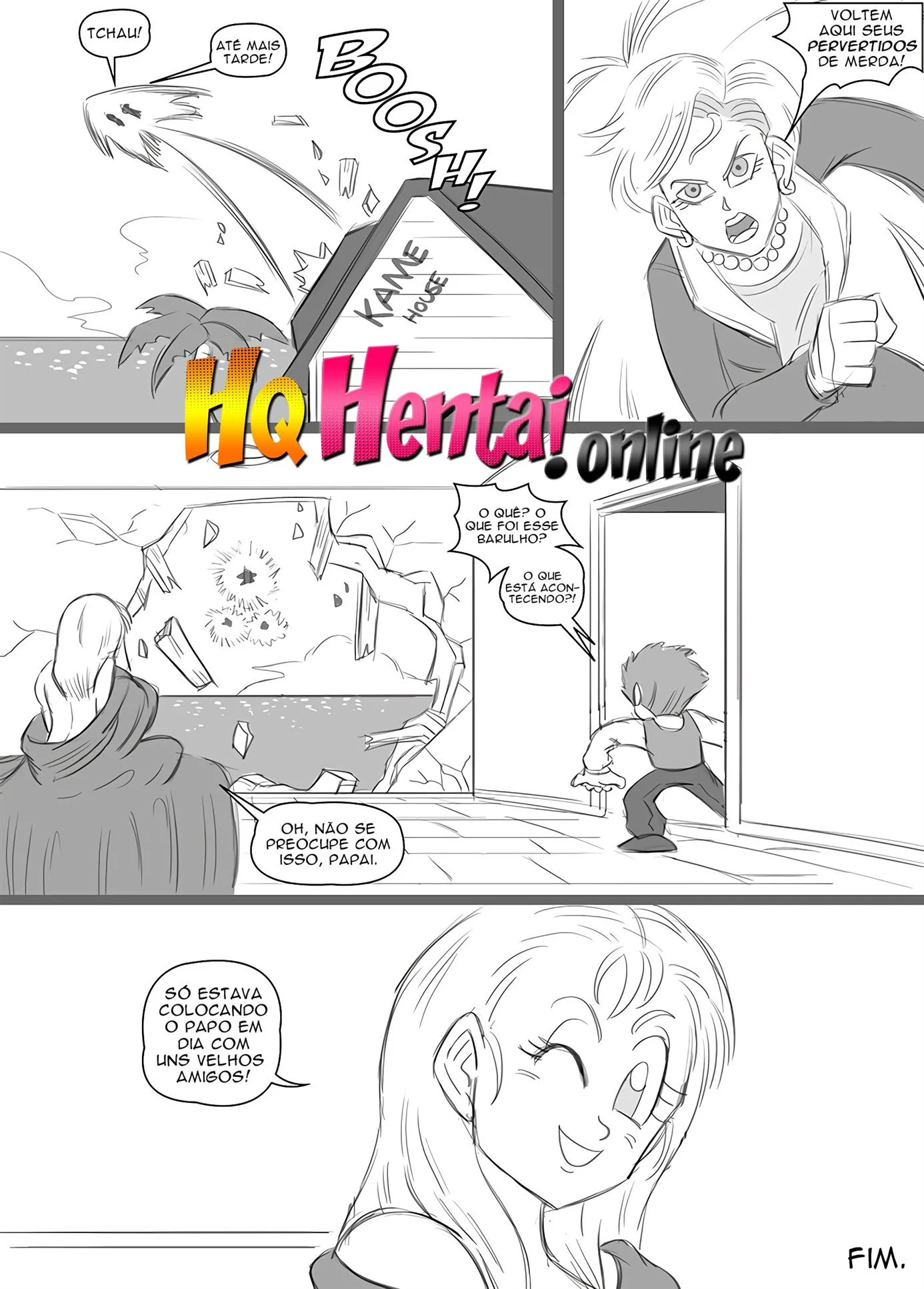 O menage com Marron &ndash; Dragon Ball Hentai &ndash; Hentai em Portugu&ecirc;s