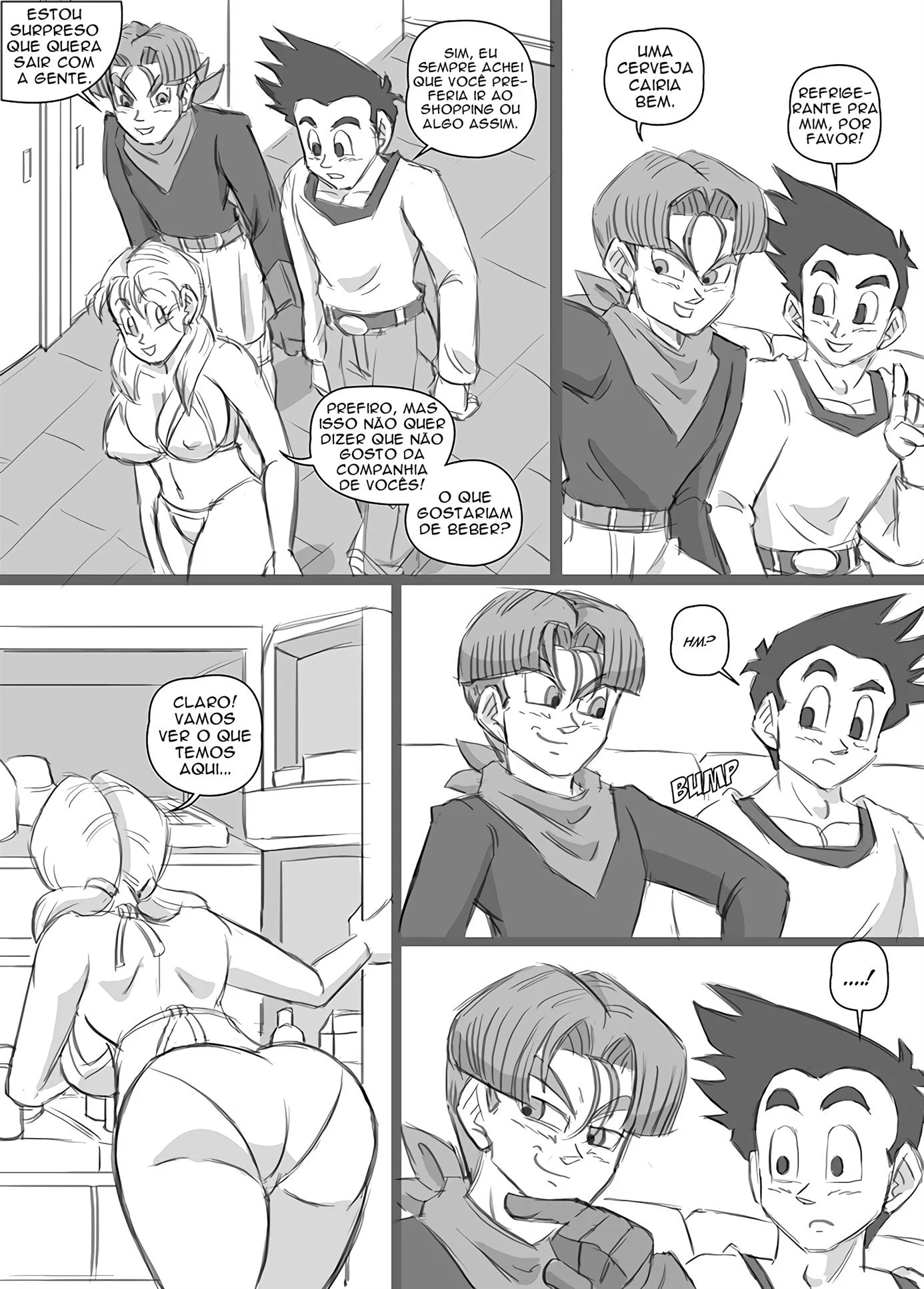 O menage com Marron &ndash; Dragon Ball Hentai &ndash; Hentai em Portugu&ecirc;s