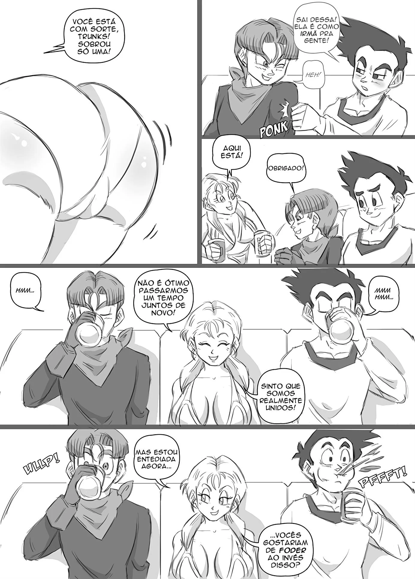 O menage com Marron &ndash; Dragon Ball Hentai &ndash; Hentai em Portugu&ecirc;s