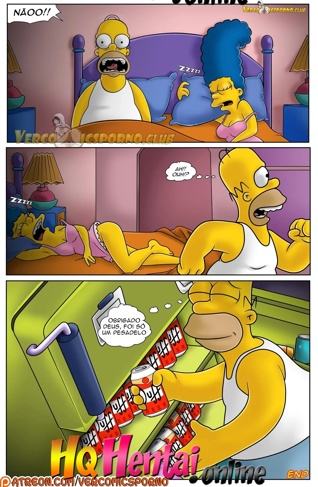 O pesadelo de Homer &ndash; Quadrinhos Eroticos &ndash; Sem Censura
