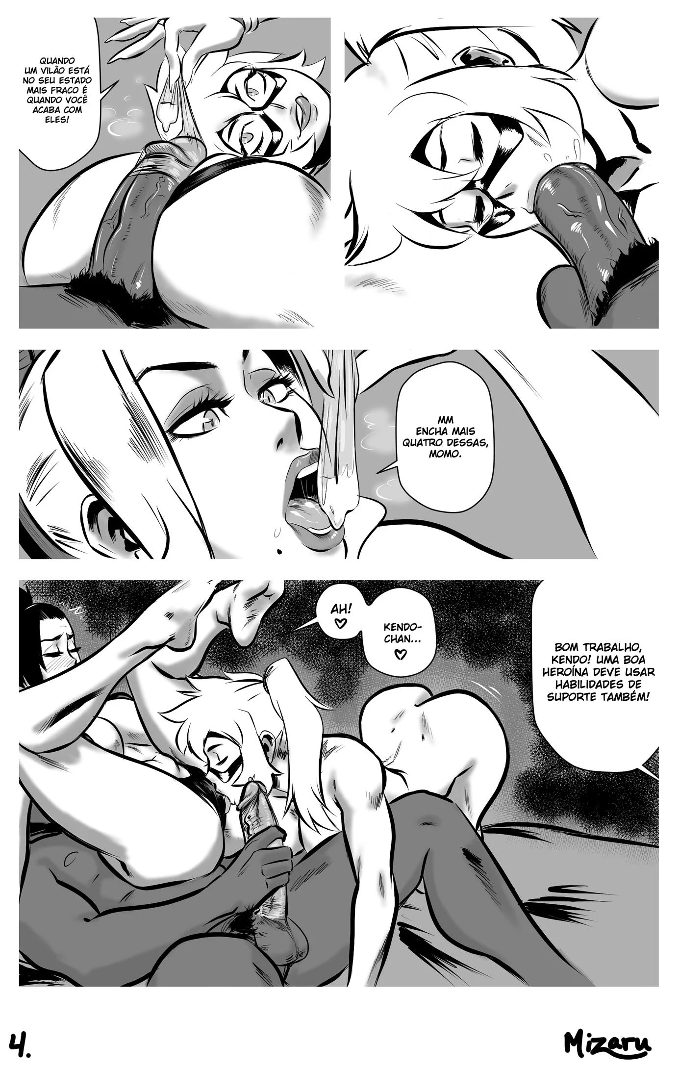 O teste das hero&iacute;nas &ndash; Anal &ndash; Quadrinho De Sexo Em PT-BR