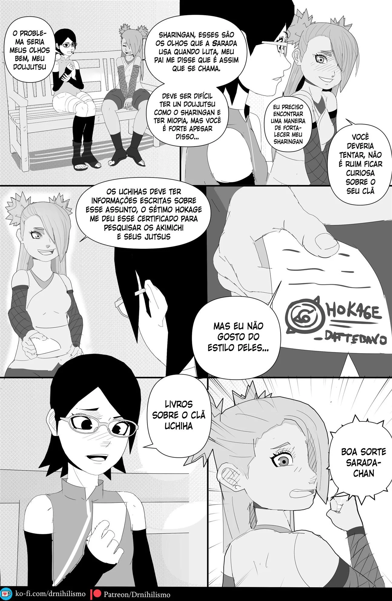 Sarada em busca do Mangekyo Sharingan &ndash; Anal &ndash; Ler Quadrinho Porno PT-BR
