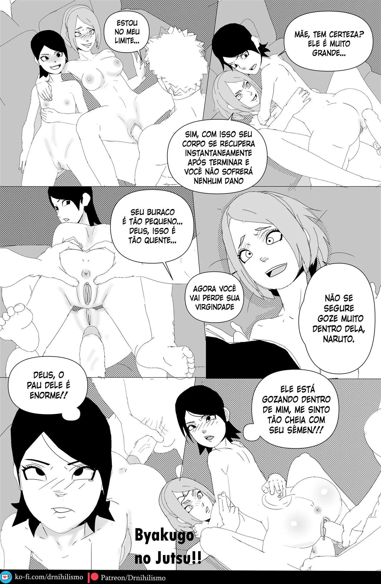 Sarada em busca do Mangekyo Sharingan &ndash; Anal &ndash; Ler Quadrinho Porno PT-BR