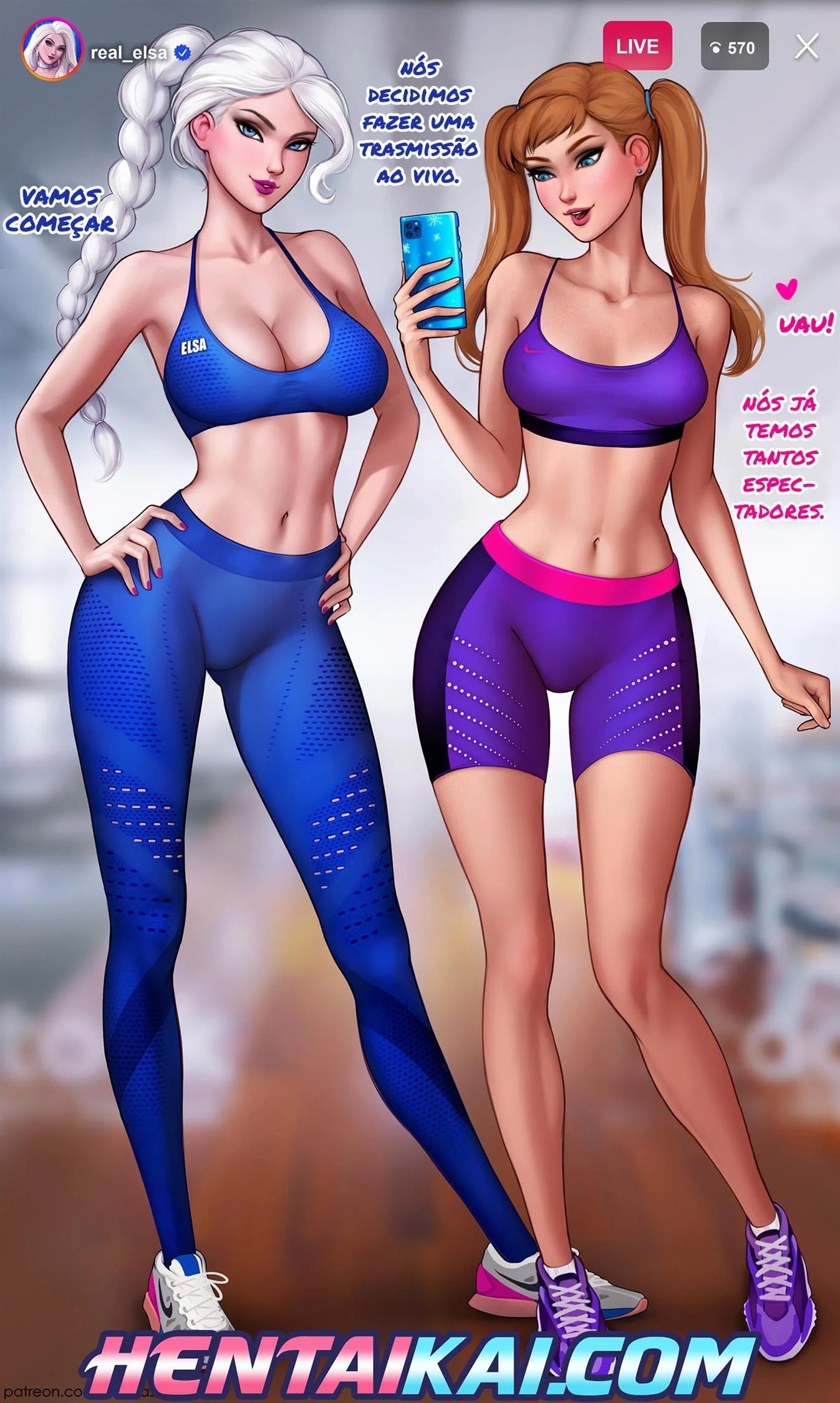 Treinando com Elsa &ndash; Gozando Dentro &ndash; Em Portugu&ecirc;s