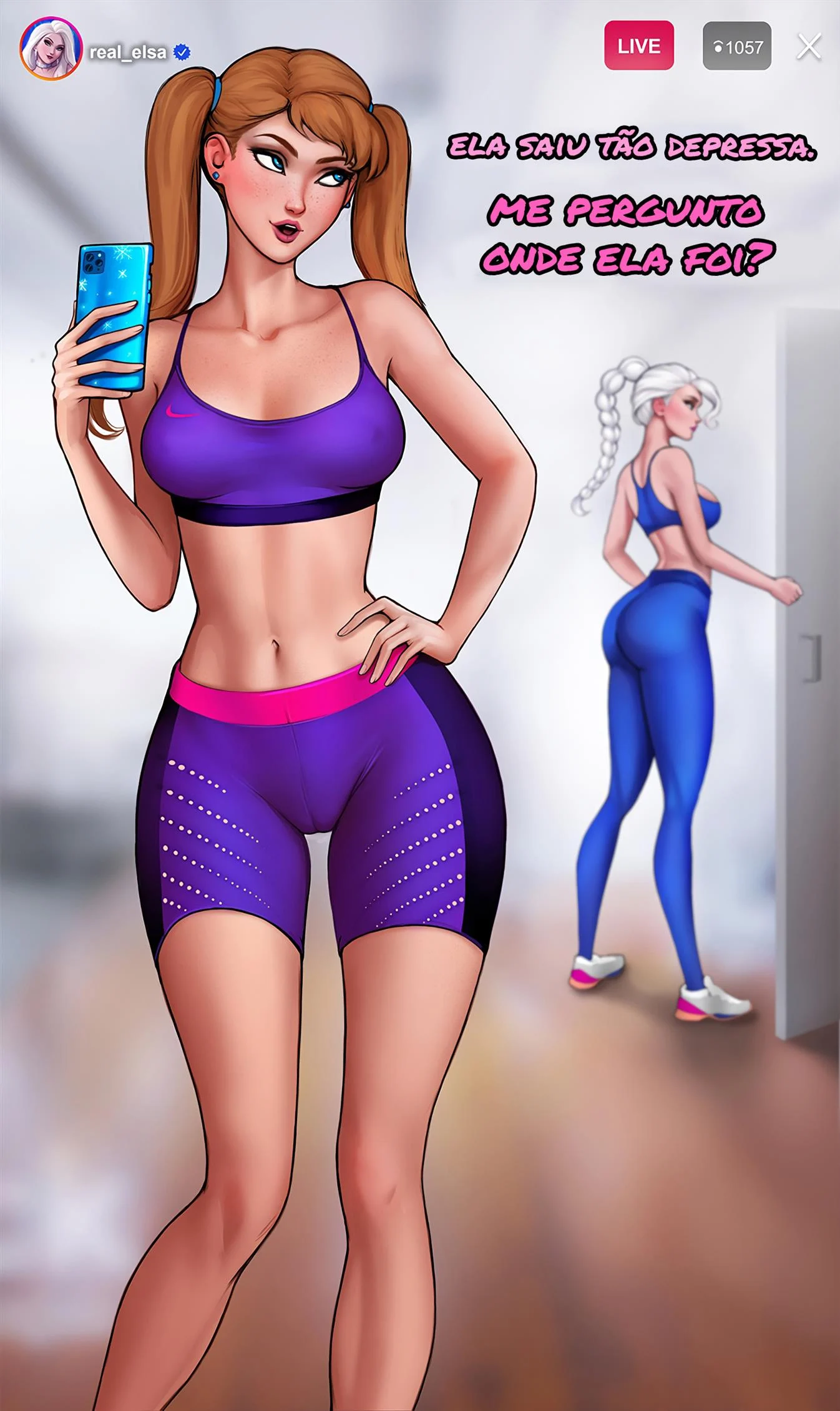 Treinando com Elsa &ndash; Gozando Dentro &ndash; Em Portugu&ecirc;s