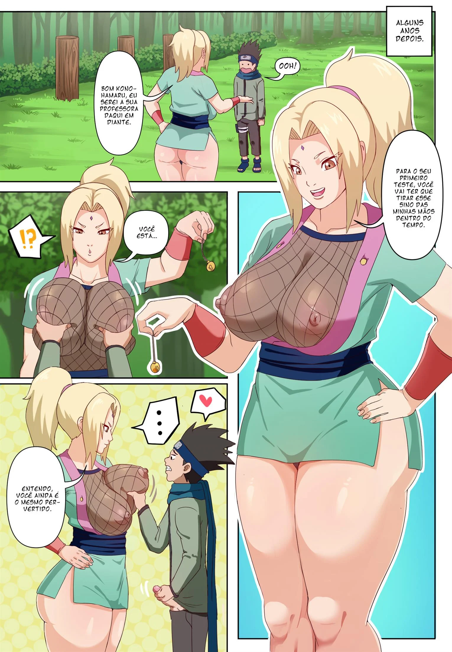 Tsunade e Konohamaru &ndash; Bund&atilde;o &ndash; Quadrinho em Portugu&ecirc;s PT-BR