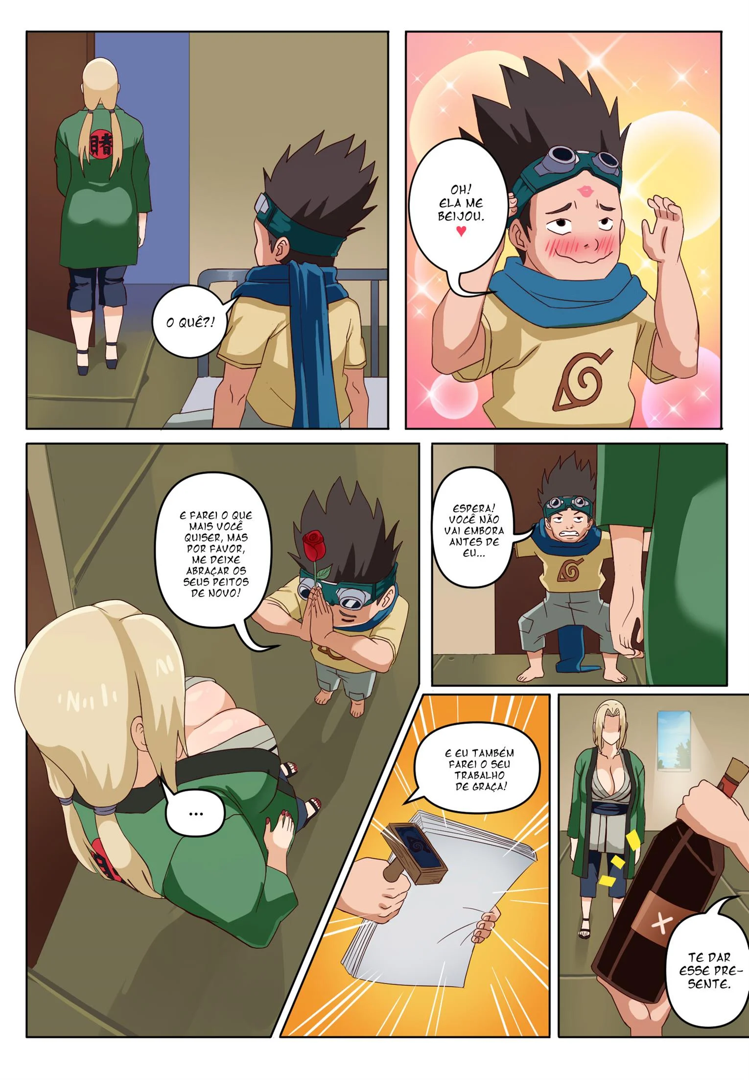 Tsunade e Konohamaru &ndash; Bund&atilde;o &ndash; Quadrinho em Portugu&ecirc;s PT-BR