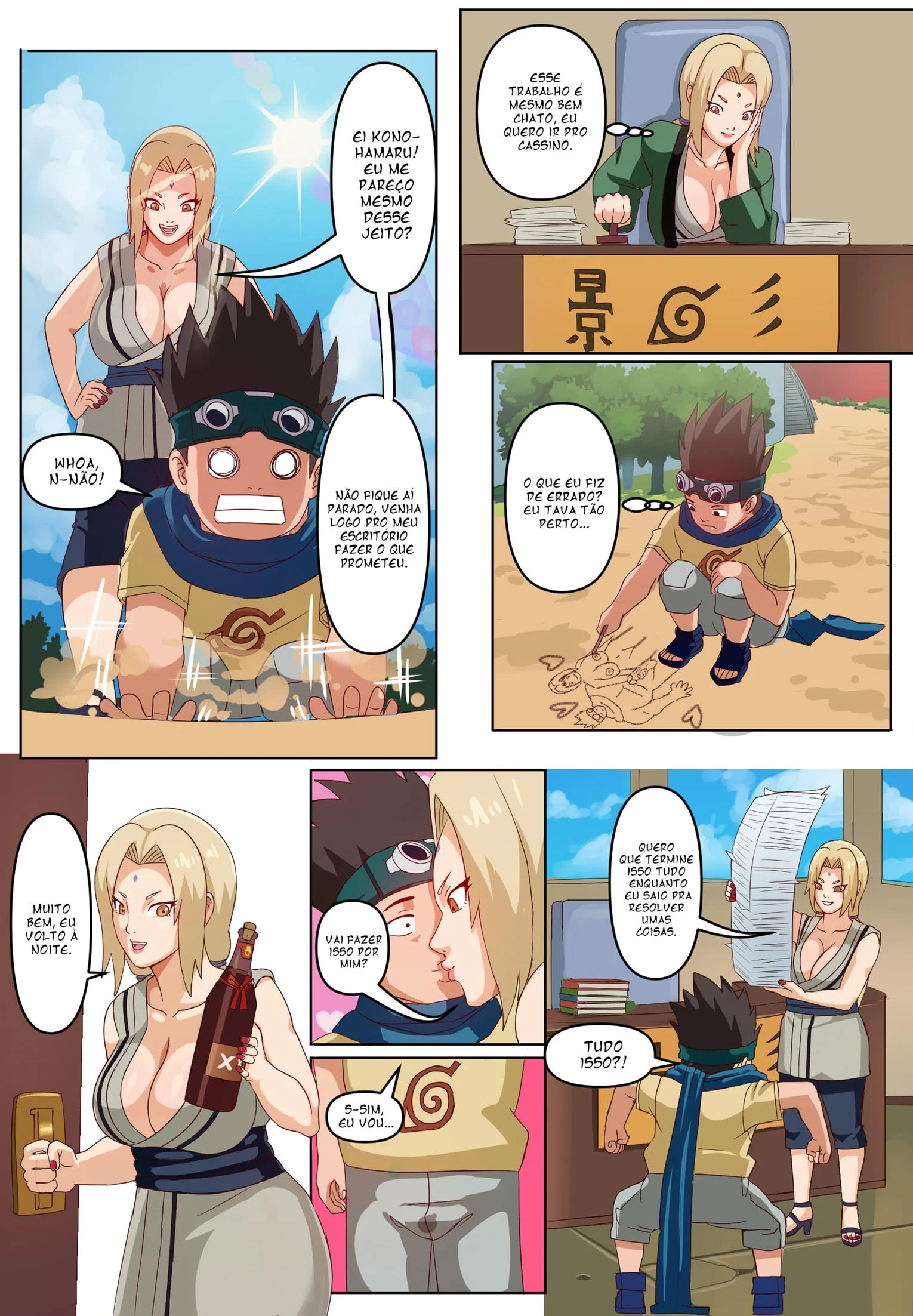 Tsunade e Konohamaru &ndash; Bund&atilde;o &ndash; Quadrinho em Portugu&ecirc;s PT-BR